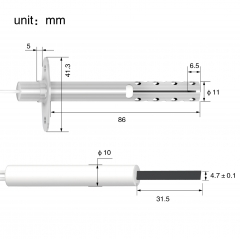 HF240823 Silicon nitride ignition rod.Hot Surface Ignitor