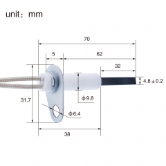 HF0004574 lgniter Silicon nitride ignition rod.Hot Surface Ignitor